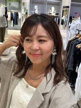「HARE（ハレ）のアイテム（イヤリング）」を使った、sankichi1346さん（レディース・159cm）の夏コーディネート