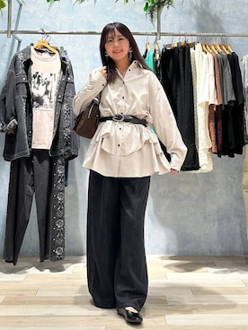 「LEPSIM（レプシィム）のアイテム（デニムパンツ）」を使った、sankichi1346さん（レディース・159cm）の秋コーディネート