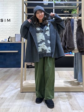 「アイテム（ニットキャップ/ビーニー）」を使った、sankichi1346さん（レディース・159cm・40代）の秋コーディネート