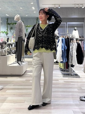「アイテム（バレッタ/ヘアクリップ）」を使った、sankichi1346さん（レディース・159cm・40代）の春コーディネート