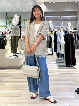 「HARE（ハレ）のアイテム（イヤリング）」を使った、sankichi1346さん（レディース・159cm）の夏コーディネート