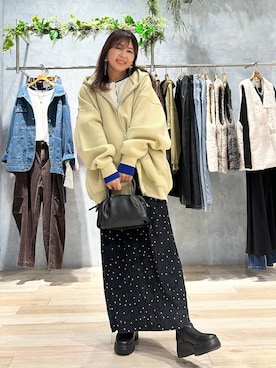 「LEPSIM（レプシィム）の《満たされニットシリーズ》14ゲージ配色ヘンリープルオーバー　1042914（ニット/セーター、ベージュ系）」を使った、sankichi1346さん（レディース・159cm）の秋コーディネート
