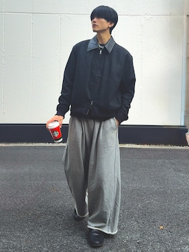 「アイテム（スウェットパンツ）」を使った、そらさん（メンズ・181cm・20代）の秋コーディネート