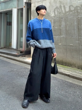 「アイテム（ハンドバッグ）」を使った、そらさん（メンズ・181cm）の秋コーディネート