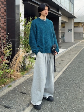 「アイテム（ニット/セーター）」を使った、そらさん（メンズ・181cm）の秋コーディネート