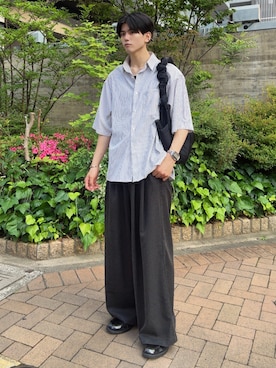 「SINSS（シンス）のアイテム（バッグ）」を使った、そらさん（メンズ・181cm）の夏コーディネート