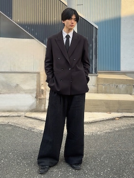 「アイテム（フォーマルスーツ/小物）」を使った、そらさん（メンズ・181cm）の冬コーディネート