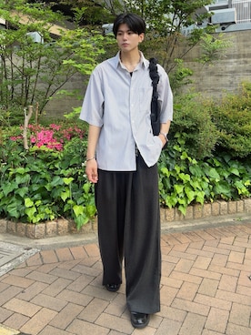 「SINSS（シンス）のアイテム（パンツ）」を使った、そらさん（メンズ・181cm）の夏コーディネート