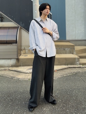 「SINSS（シンス）のアイテム（スラックス）」を使った、そらさん（メンズ・181cm）の春コーディネート