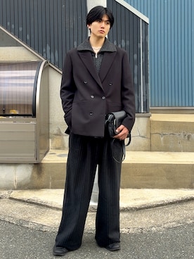 「アイテム（テーラードジャケット）」を使った、そらさん（メンズ・181cm）の冬コーディネート