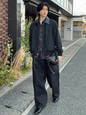 「SINSS（シンス）のアイテム（ジャケット/アウター）」を使った、そらさん（メンズ・181cm）の春コーディネート