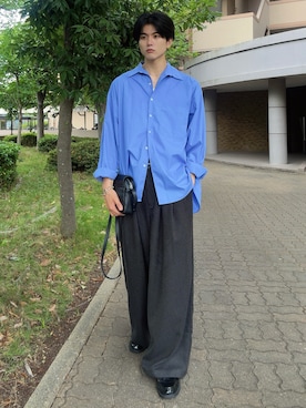 「SINSS（シンス）のアイテム（バッグ）」を使った、そらさん（メンズ・181cm）の夏コーディネート