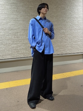 「SINSS（シンス）のアイテム（ショルダーバッグ）」を使った、そらさん（メンズ・181cm）の夏コーディネート