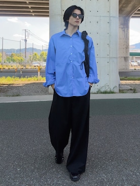 「SINSS（シンス）のアイテム（バッグ）」を使った、そらさん（メンズ・181cm）の夏コーディネート