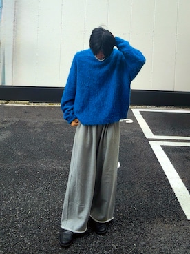 「アイテム（スウェットパンツ）」を使った、そらさん（メンズ・181cm）の秋コーディネート