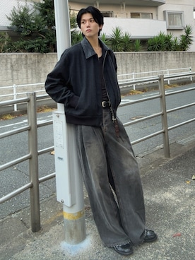 「SINSS（シンス）のアイテム（ベルト）」を使った、そらさん（メンズ・181cm）の秋コーディネート