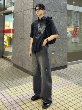 「SINSS（シンス）のアイテム（バッグ）」を使った、そらさん（メンズ・181cm）の夏コーディネート
