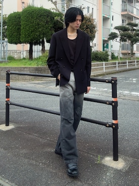 「SINSS（シンス）のアイテム（ジャケット/アウター）」を使った、そらさん（メンズ・181cm）の春コーディネート