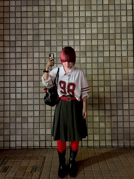「アイテム（タイツ/ストッキング）」を使った、璃-aki-さん（レディース・160cm）の秋コーディネート