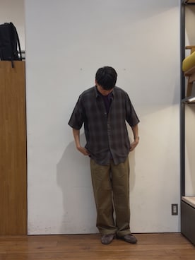 「EKAL（エカル）のアイテム」を使った、かわむらさん（メンズ・183cm）の夏コーディネート