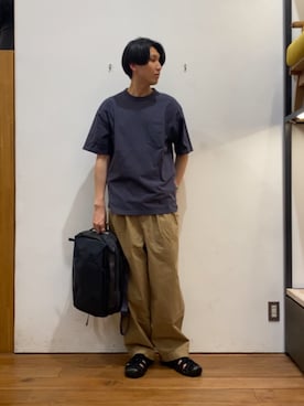 「帰省コーデ」｜かわむらさん（メンズ・183cm）の春コーディネート