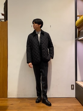「アイテム（スーツパンツ）」を使った、かわむらさん（メンズ・183cm）の秋コーディネート