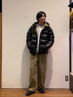 「冬の差し色コーデ」｜かわむらさん（メンズ・183cm）の冬コーディネート