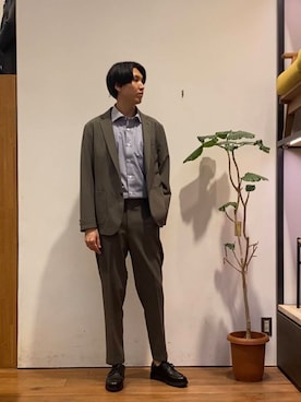 「機能性素材」｜かわむらさん（メンズ・183cm）の夏コーディネート