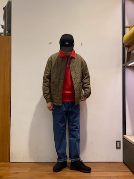 「MoonStar（ムーンスター）のアイテム」を使った、かわむらさん（メンズ・183cm）の冬コーディネート