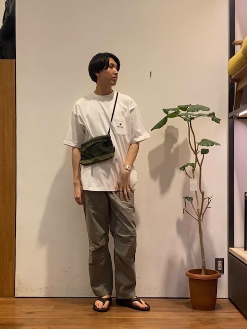 FORK&SPOON　コットンタイプライターニータックパンツ
