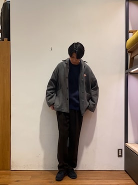 「アイテム（テーラードジャケット）」を使った、かわむらさん（メンズ・183cm）の秋コーディネート