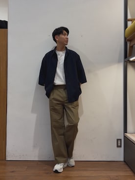 「EKAL（エカル）のアイテム」を使った、かわむらさん（メンズ・183cm）の夏コーディネート