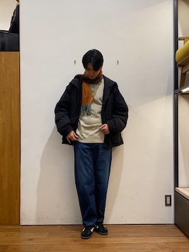 「FORK&SPOON（フォークアンドスプーン）のアイテム」を使った、かわむらさん（メンズ・183cm）の冬コーディネート