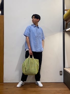 「Lee（リー）のアイテム」を使った、かわむらさん（メンズ・183cm）の夏コーディネート
