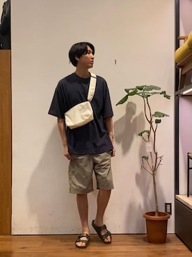 「帰省コーデ」｜かわむらさん（メンズ・183cm）の夏コーディネート