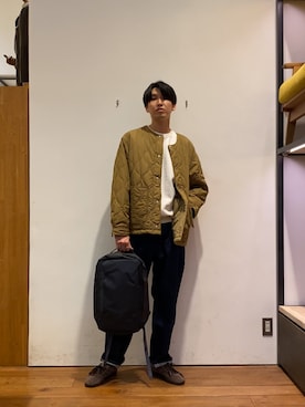 「アイテム（ブルゾン）」を使った、かわむらさん（メンズ・183cm）の秋コーディネート