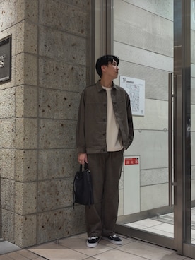 「アイテム（その他アウター）」を使った、かわむらさん（メンズ・183cm）の秋コーディネート