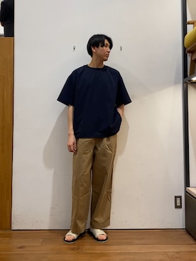 「EKAL（エカル）のアイテム」を使った、かわむらさん（メンズ・183cm）の春コーディネート