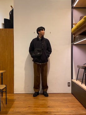 「アイテム（その他トップス）」を使った、かわむらさん（メンズ・183cm）の秋コーディネート