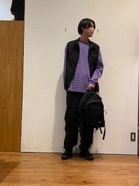 「URBAN RESEARCH（アーバンリサーチ）のアイテム（バックパック/リュック）」を使った、かわむらさん（メンズ・183cm）の秋コーディネート