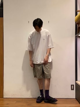「BURLAP OUTFITTER（バーラップアウトフィッター）のアイテム」を使った、かわむらさん（メンズ・183cm）の夏コーディネート