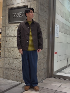 「メンズファッション」｜かわむらさん（メンズ・183cm）の秋コーディネート