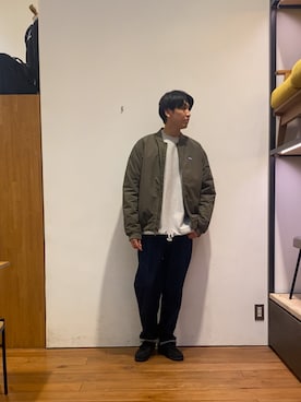 「イチ推しジャケットスタイル」｜「アイテム（スニーカー）」を使った、かわむらさん（メンズ・183cm）の秋コーディネート