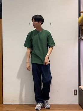「NEW BALANCE（ニューバランス）のアイテム」を使った、かわむらさん（メンズ・183cm）の春コーディネート