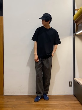 「NANGA（ナンガ）のアイテム」を使った、かわむらさん（メンズ・183cm）の春コーディネート