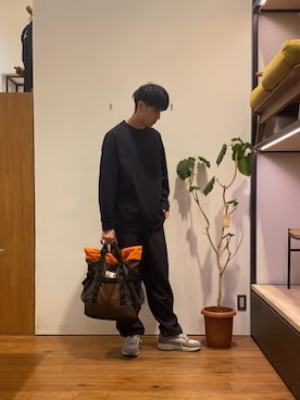 「アイテム（トートバッグ）」を使った、かわむらさん（メンズ・183cm）の夏コーディネート
