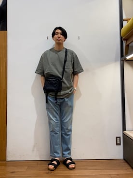 「Snow Peak（スノーピーク）のアイテム」を使った、かわむらさん（メンズ・183cm）の春コーディネート