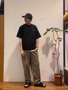 「帰省コーデ」｜かわむらさん（メンズ・183cm）の夏コーディネート
