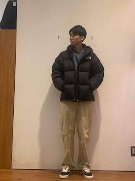 「アイテム（その他アウター、ブラック系）」を使った、かわむらさん（メンズ・183cm）の秋コーディネート