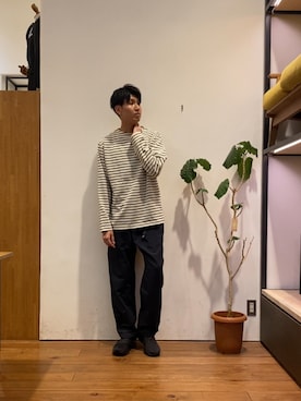 「アイテム（トップス）」を使った、かわむらさん（メンズ・183cm）の夏コーディネート